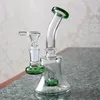 Handmade Glass Hookahs Bong water bongs Oil Dab Rig Glass Smoking 14.4mm Joint Green Tires percolator bubbler