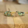 Bracciale avvolgente Boho Yoga in pietra naturale fatto a mano, albero della vita, braccialetto con ciondoli intrecciati Japser africano, regalo per donna e uomo