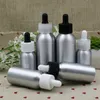 30 ml 50 ml 100 ml aluminium e vloeibare reagens pipet flessen oogdruppeler aromatherapie essentiële oliën parfums flessen