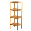 Gratis frakt USA Stock WholeSales Four-Layer Shelf Bamboo Garderobe Träfärg