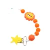 venda dos desenhos animados Hot Bebê Chupeta Cadeia Silicone Beads manequim Clip Holder clipes Chupeta bonito Chains Soother para o bebê Chew BPA