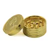 Smoking Pipes New Type Three-layer Smoke Grinder with Diameter of 43MM Zinc Alloy and Coin Smoke Grinder