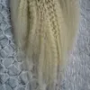 Clip per capelli umani lisci crespi brasiliani biondi nell'estensione dei capelli 10 pezzi e set da 120 g 12 24 pollici clip Remy Yaki grossolana in ext4738825