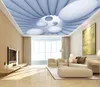3D de la sala dormitorio de techo fondo de pantalla Papel de parede Resumen esfera giratoria mural del techo de la moda