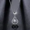 Partihandel - Mode halsband för kvinnor Smart Zircon Koppar Drop Pendant Heart Necklace Ladies Party European och American Smycken Tillbehör