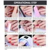 14PCS / SET Nail Art Gel Starter Kit 5 Färger Gel Nail Polish Set med UV-lampsalongverktyg för 3D Art DIY Dekoration