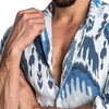 Camicie casual da uomo Camicia hawaiana a maniche lunghe da uomo di moda Taglie forti M-3XL Camicetta floreale estiva da uomo per uomo Slim Fit