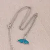 Luminous Mermaid Tail Pendant Necklace for Women Girls Lovely Fish Jewelry Silver color Christmas Necklaces