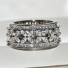 Klassischer, meistverkaufter Modeschmuck, 925er-Sterlingsilber, Marquise-Schliff, weißer Topas, Edelsteine, CZ-Diamant, Party-Frauen-Ehering-Ring-Geschenk