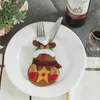 Noel Çatal Çanta Noel Baba Kardan adam Geyik Noel Sofra Süsleri Otel Ana Parti Çatal Çatal Bıçak Çanta