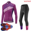 Liv 2018 Vrouwen Outdoor Sport Lente Zomer Fiets Fietsen lange Mouwen jersey bretelbroek sets 9D gel pad MTB Clothing231r