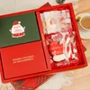 Подарочная упаковка Creative Rectangle Red Box Рождественская украшение упаковки выпечка десерта для вечеринки подарки пакет печенья коробки с TAG1