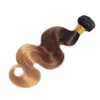 brasilianskt hår weft ombre mänskliga hårförlängningar naturliga mänskliga hårkroppar tre ton färg 1b427 100gbundle7523564