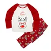 Natal Pijama Natal da família Matching Roupa Família Pijama Define Pai Mãe Filha Filho Mesma roupa Elk Impressão Roupa Set