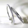 One Piece Sale 100% Original 925 Sterling Silver Slender Ring Full CZ Zircon Rings For Women Engagement Fashion Jewelry Gift Accessori XR094