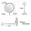 10X magnification makeup mirror LED suction cup with gooseneck lengthened metal hose round 360 degree rotating bathroom mirror 000