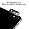 Camera Lens Screen Protector voor iPhone XS MAX XR X 3D Achterste Ring Metalen Achtertemperatuur Gehard Glas Film Beschermende Cover met Pakket