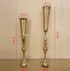 74 cm höjd guld silver metall blomma vase ljushållare bröllop mittpieces händelse väg ledande parti hem dekoration 10 st / parti