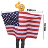 Rainbow Flag Shawl USA Flag Cape America Rainbow Gay Pride Flags Festival Party Banner Decorations Supplies HHA707