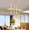 Nordic Modern LED Pendant Lights för matsal Living Room Shop Hängande Hänge Lampa Fixtur Matte Svart / Guld Färdig ljuskrona Belysning