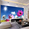 Aangepaste 3d foto behang zonneschijn bloemen natuur landschap muur schilderij woonkamer decoratie muurschildering papel de parede modern