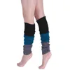 Contraste Couleur Genou Haute Jambières Bas Botte Chaussettes Femmes Hiver Chaussettes leggings Femmes Vêtements