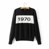 Swetry damskie Sweter damski Kobiety 2022 Jesień Zimowe litery Dzianiny i swetry Casual Jumper Black Pull Femme1