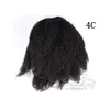 Afro verworrenes lockiges brasilianisches menschliches Pferdeschwanzhaar, natürliches 4B 4C Afro-Lockenhaar mit Clip-in-Kordelzug, Pferdeschwanz, Schachtelhalm