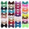 38 Colors 4 Inch Sequins Bow DIY Headbands Accessories Baby Boutique Hair Bows without Alligator Clip for Girls M791