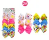 Jojo Siwa Bows Clip Set Hair Accessories for Girls Kids Baby Easter Ribbon Colorful 5inch Hairpin Boutique Barrettes Headwear HC149