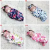 Sono recém-nascido Sacos com headband da criança INS Floral Cocoon Swaddle do bebê Embrulhe Swaddling saco de dormir Fotografia Prop Blanket Wraps