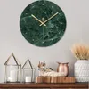 Marble Wall Clock Simple Decorative Creative Nordic Modern Marble Clock Wall for Living Room Kitchen Office Bedroom