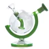 5,7 pouces de hauteur Globe Glass Water Bongs Dab Rigs Pipe à eau avec bol en verre accessoire de fumée recycleur barboteur pipe à fumée livraison gratuite