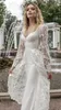 Lian Rokman 2019 Böhmen sjöjungfru övervakningar Bröllopsklänningar Lace Appliqued Vestidos Beach Wedding Dress Bridal Gowns Robe de Mariée