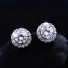 Fashion Designer Friends 18K White Gold Ploated Earings Big Diamond Oorbellen voor vrouwen witte zirkoon oorbellen3228499