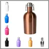 Bier growler 304 roestvrij staal enkele laag swing whisky fles met deksel heup fles wijnpot 3 stks