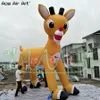 New Style Free Logo Christmas Animal Mascot Inflatable Reindeer Standing Deer with 4 Legs for Party Decoration