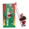 Electric Climbing Ladder Santa Claus Christmas Figurine Ornament Xmas Party DIY Crafts Festival Navidad 2020 Gift