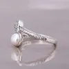 White Crystal Pearl Luminous Glow Ring Original Box For 925 Sterling Silver Luxury Designer Jewelry Women Rings Set6720505