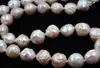 Beau collier de perles de Kasumi froissées de lumière 11-13mm
