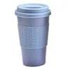 Le gel de silice tasse de café de paille de blé fibre tasse avec couvercle en plastique voiture Gobelets Portable Tasses à café en silicone voiture Bouteille d'eau GGA2688