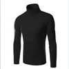 Męskie Swetry 2021 Moda Thermal Shirt Casual Mężczyzna Z Długim Rękawem Bawełniany Solid Color Stretch Slim Turtleneck Dzianiny Swetry