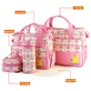 Diaper Bag for Girls and Boys - Large Capacity Baby Bag - Nappy Bag - Diaper Tote Set 5 Pieces