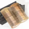 Green Sandalwood Pocket Beard Hair Combs 2 Sizes Handmade Natural Wood Comb 1pc Free Shipping LX9316