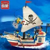 Enlighten 188pcs Pirates of Caribbean bakstenen Bounty Pirate Ship Compatibel Legoally City Building Blocks Sets Toys For Children302b