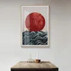 Abstract Japanese Sunrise Posters and Prints Wall Art Canvas Painting Pictures for Living Room Scandinavian Seascape Home Decor