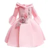 2-10Years Little Girls Wedding Party Princess Dress Summer Flower Pattern Tutu Dress for Girl Baby Children Ball Gown Costumes