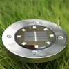 10 Uds. Luz de tierra alimentada por energía Solar 8 Led Luz de suelo para camino lámparas subterráneas jardín al aire libre paisaje lámpara para césped y jardín 8010423