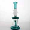 9 pouces V face Bong Hookahs Waterpipe Turbine Honeycomb Perc Dab Oil Rigs Fumer Pipe Bongs Avec 18mm Quartz Banger Carb Cap