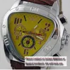 Marcas Jaragar Venta caliente de lujo Business Red Dial triángulo automático Multifunción 6 manos reloj deportivo